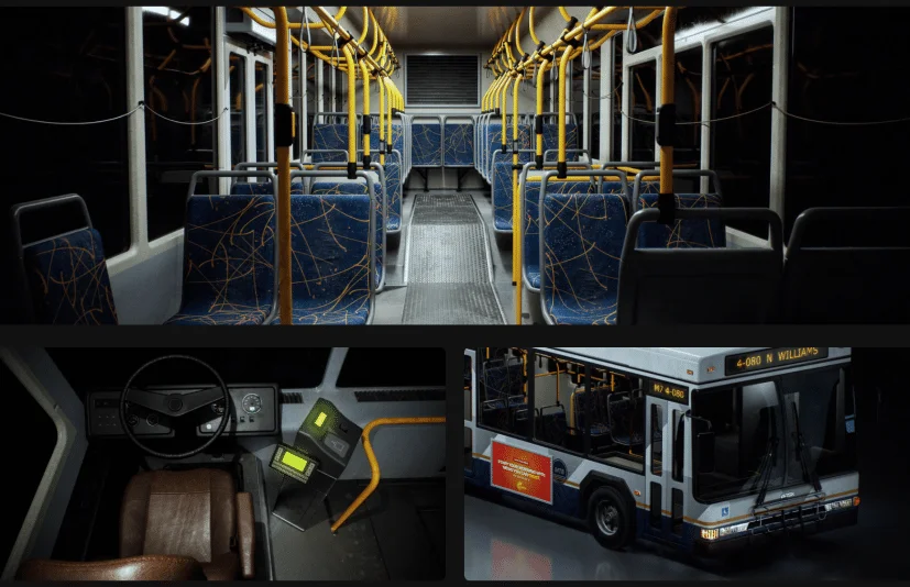 城市巴士 3D 模型 - KitBash3d City Bus 3d Model