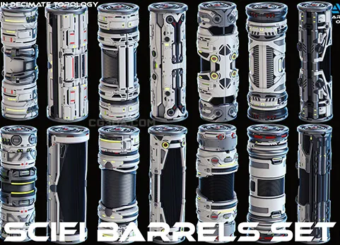 科幻柱子-SciFi Barrels set