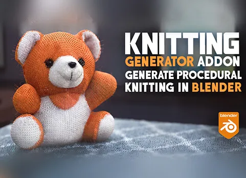 blender快速生成毛绒针织效果插件 - Knitting Generator Addon v4.0