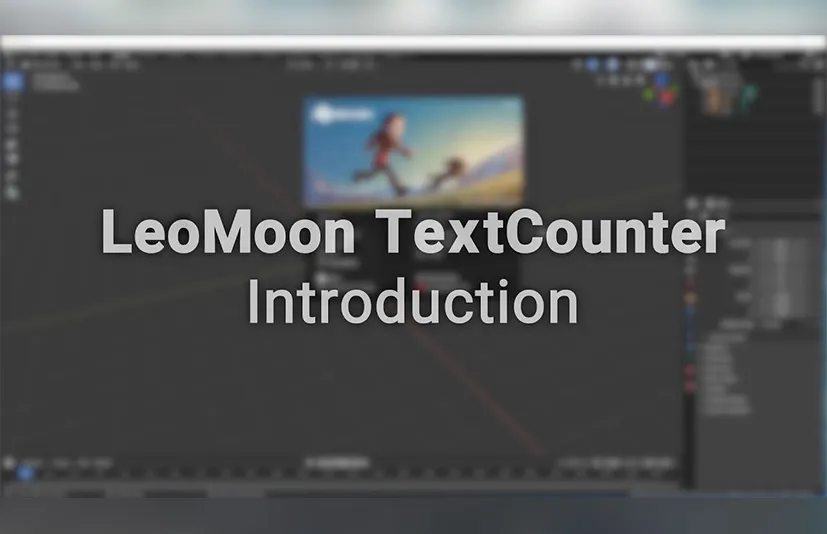 Blender文本动画插件 - LeoMoon TextCounter v1.4.0