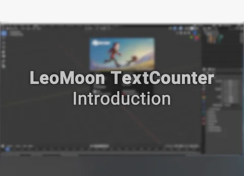 Blender文本动画插件 - LeoMoon TextCounter v1.4.0