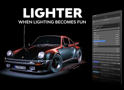 Blender场景快速打光插件 - Lighter v2.0.4