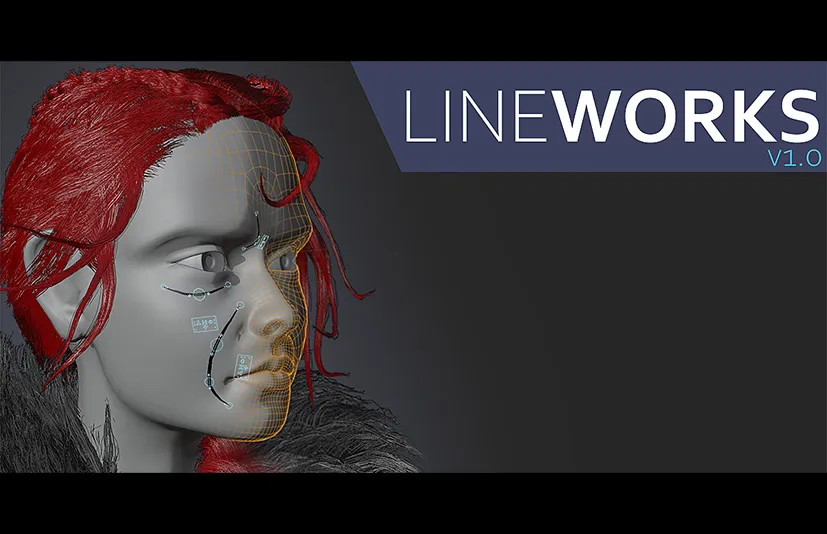 Blender角色表面绘制线型插件 - Lineworks v2.0