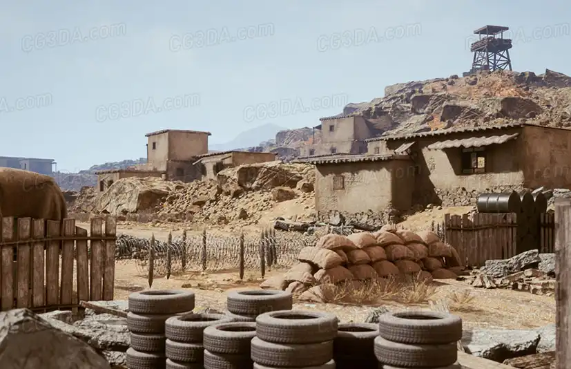 战争沙漠城镇 - Battlefield Kit - Desert Environment