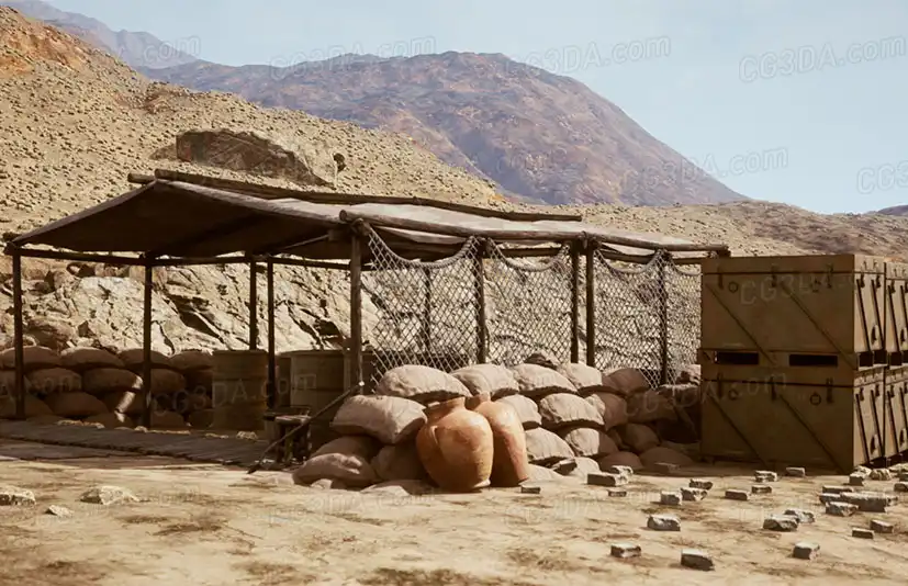 战争沙漠城镇 - Battlefield Kit - Desert Environment