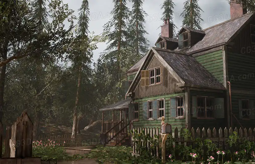 废弃房屋-Village Houses Environment & Furnished Interiors