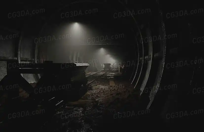 废弃采矿基地-Mining Complex with Tunnels