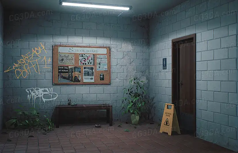 学校废弃洗手间-HighSchool Restroom