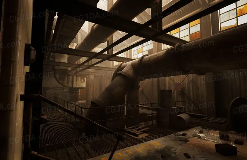 废弃工业楼梯间-Abandoned Industrial Stairwell