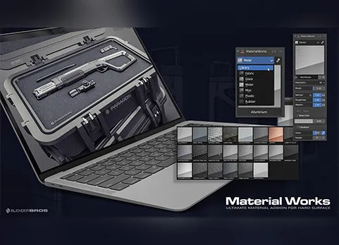 Blender硬表面材质包 - Material Works v1.1d2