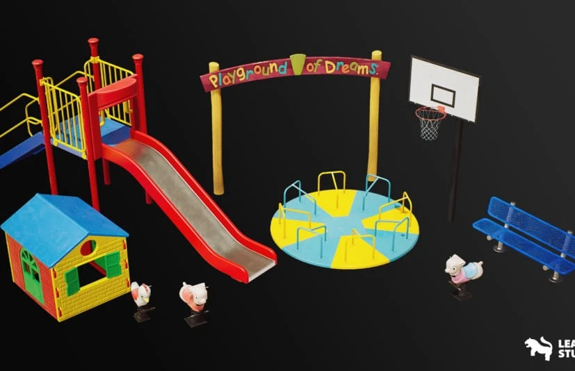 儿童游乐场滑梯玩具道具 Playground Equipment VOL.3