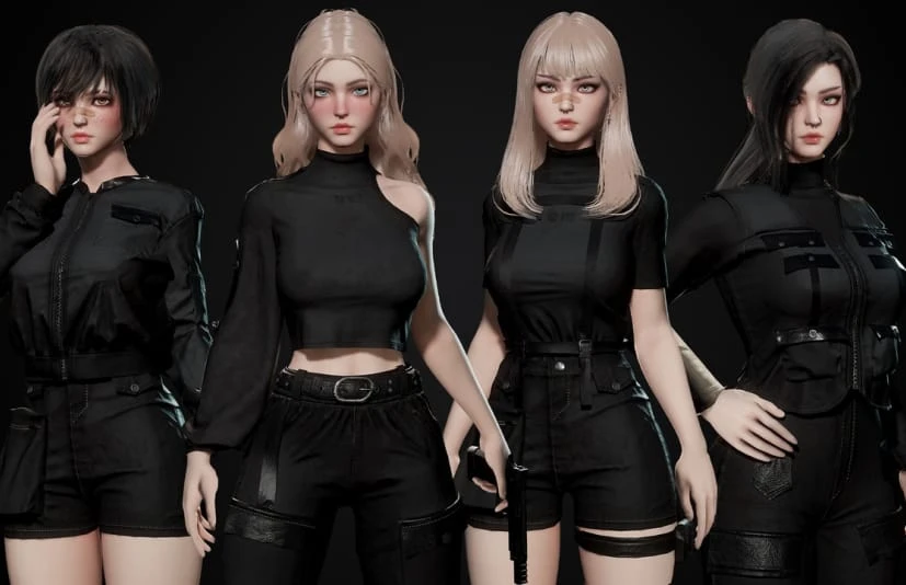 赛博朋克特工科技女孩角色 Techwear Girls