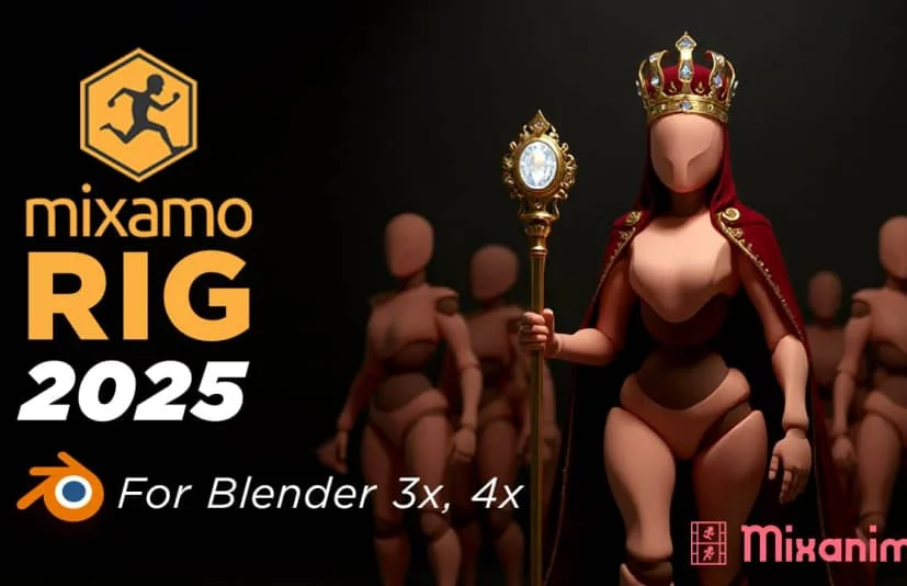 Blender自动绑定插件 Mixamo Rig 2025.1