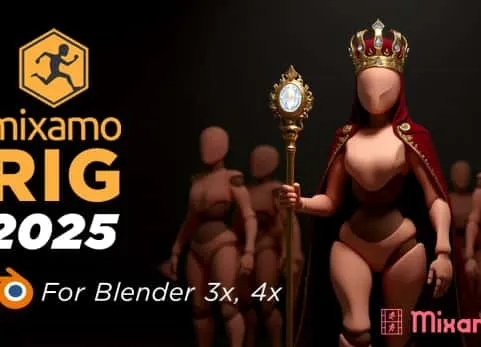 Blender自动绑定插件 Mixamo Rig 2025.1