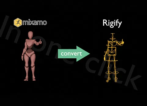 Blender导入Mixamo动画预设库 - Mixamo To Rigify v1.0.3