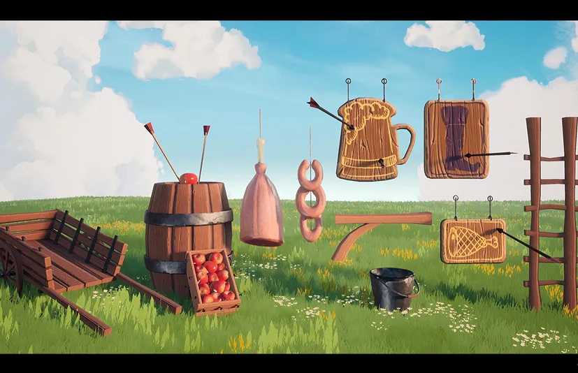 美丽的风格化中世纪小镇 - Modular Stylized Medieval Town