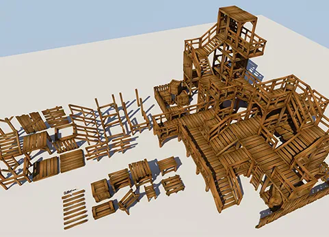 模块化木制道具包 - Modular Wooden Prop Pack