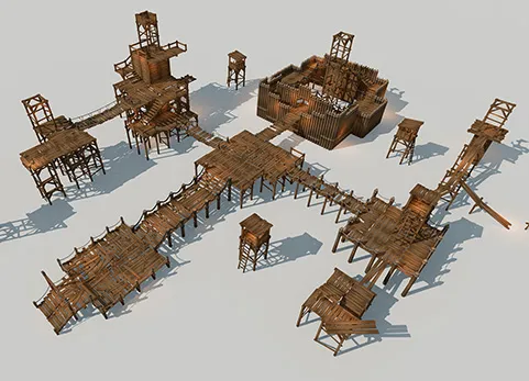 模块化木制套装 - Modular Wooden Set
