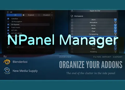 BlenderN面板管理器 - N Panel Manager v1.2