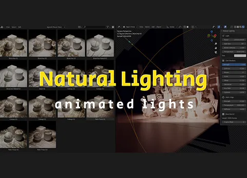 Blender环境投影灯光资产预设 - Natural Lighting v2.5