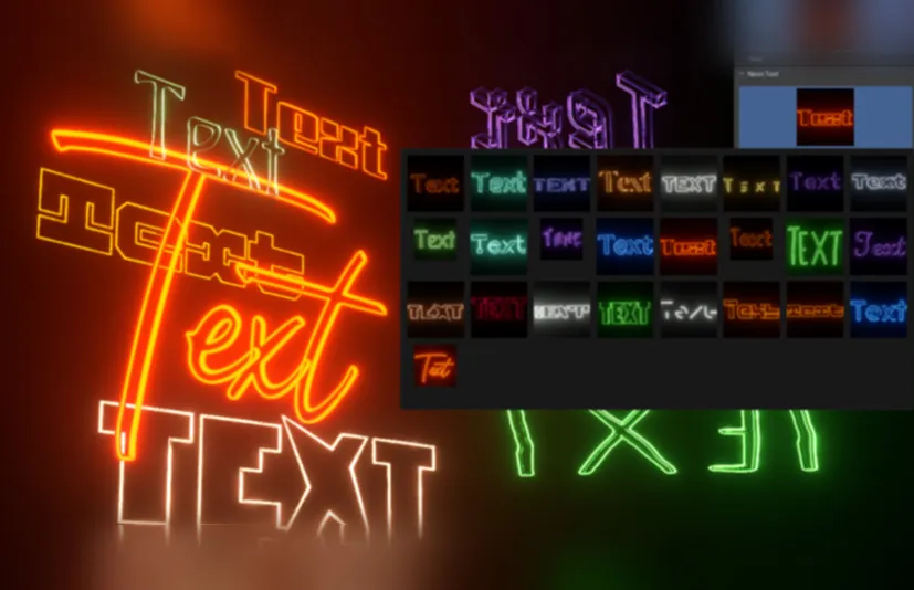 Blender文字霓虹灯创建插件 - Neon Text Addon v1.1