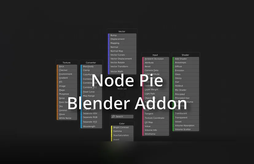 Blender节点饼图菜单插件 - Node Pie v1.2.43