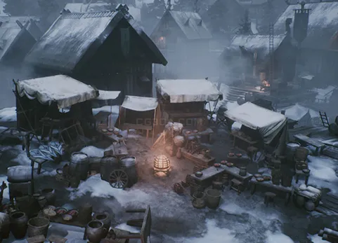 中世纪维京海盗村庄/城镇-Viking Village Environment Megapack ( Modular with Interiors )