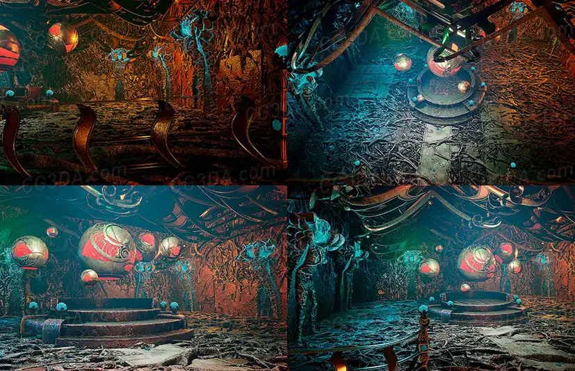 中世纪/地狱/幻想/魔幻场景-Sicka Environment Pack 3