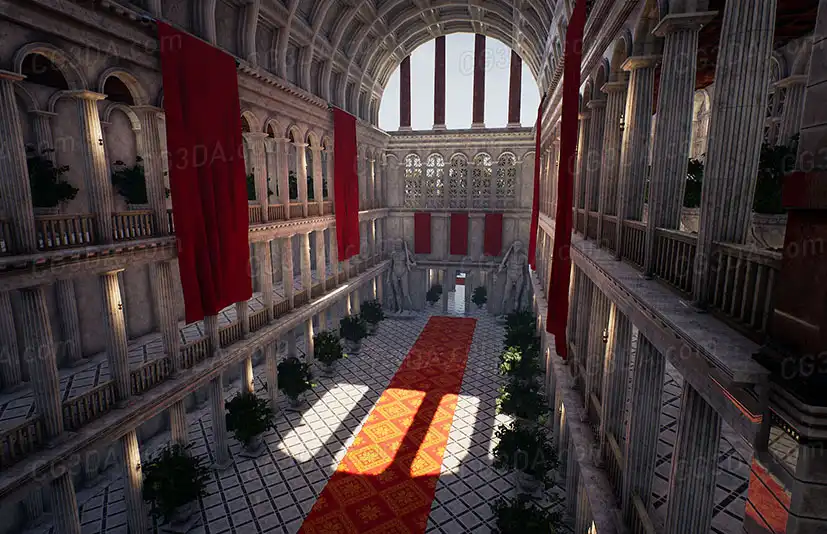 罗马宫殿/竞技场和地牢-Roman Palace, Arena & Dungeon - Rome Fantasy Modular Kit