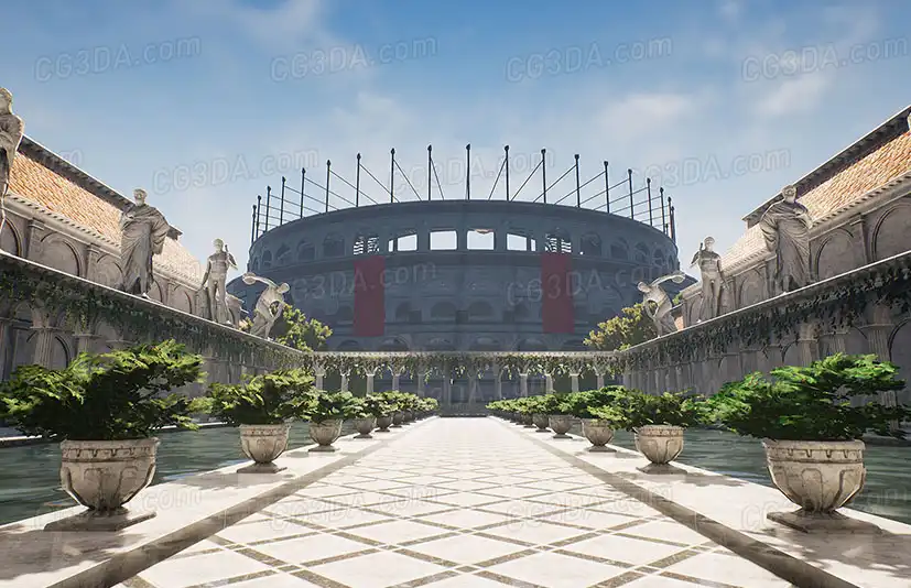 罗马宫殿/竞技场和地牢-Roman Palace, Arena & Dungeon - Rome Fantasy Modular Kit