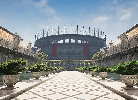 罗马宫殿/竞技场和地牢-Roman Palace, Arena & Dungeon - Rome Fantasy Modular Kit