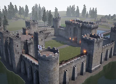 中世纪城堡-ThreeDee Medieval Castle
