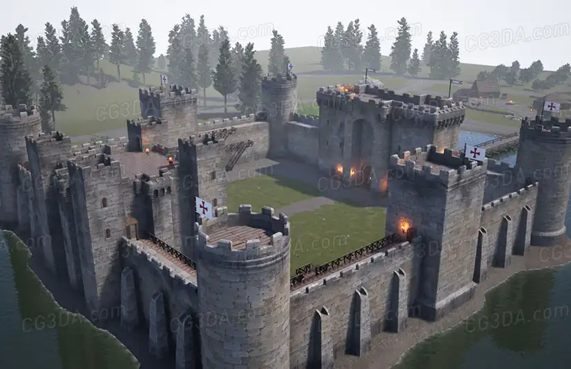 中世纪城堡-ThreeDee Medieval Castle