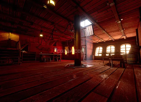 海盗船舱-Pirate Ship Cabin