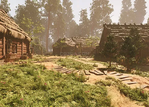 中世纪森林村庄-Old Scandinavia Medieval Village