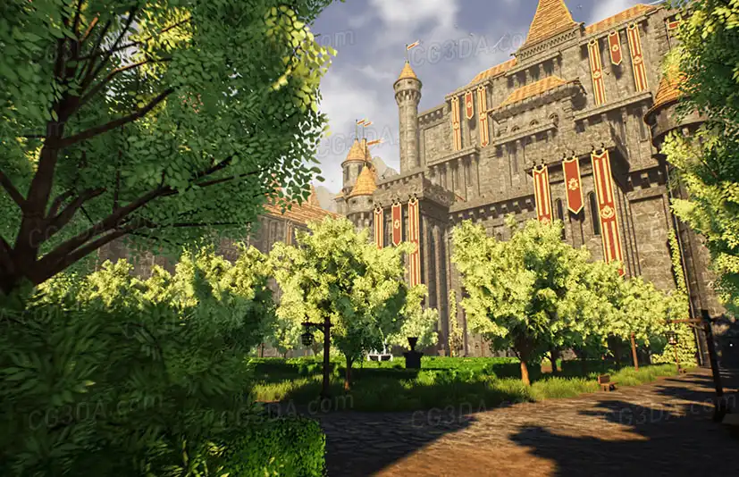 中世纪城堡城镇-Modular Medieval Castle - Town - Castle - Medieval Castle - Medieval Town