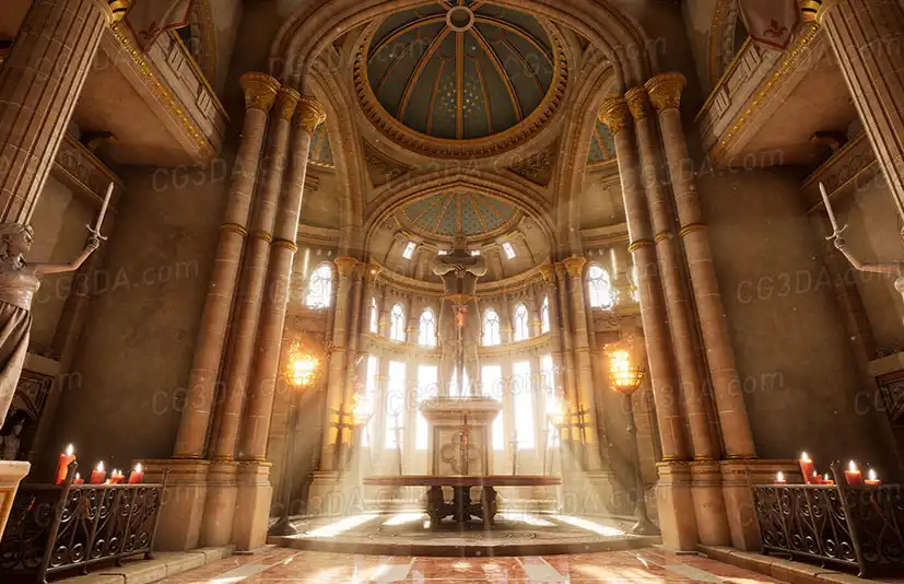 亚瑟王骑士城堡-King Arthur Castle Interior Environment