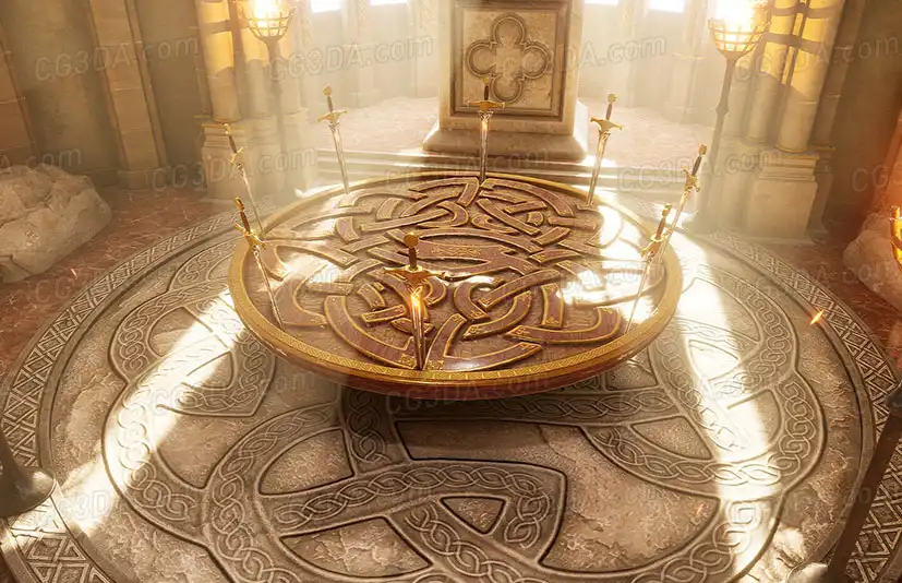 亚瑟王骑士城堡-King Arthur Castle Interior Environment