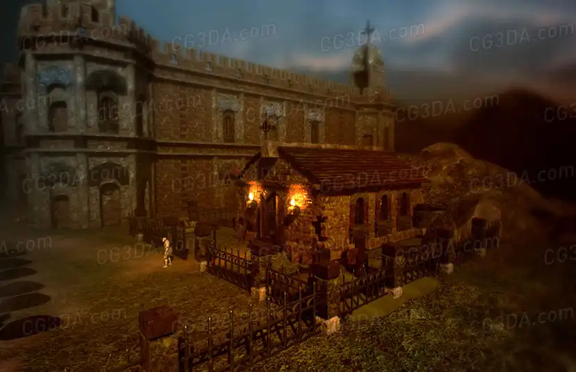 恐怖墓地场景-Cemetery Grounds