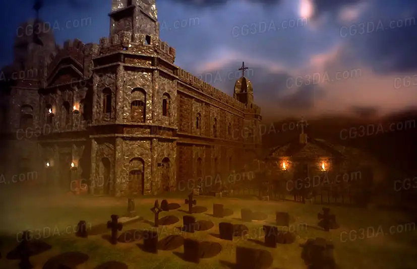 恐怖墓地场景-Cemetery Grounds