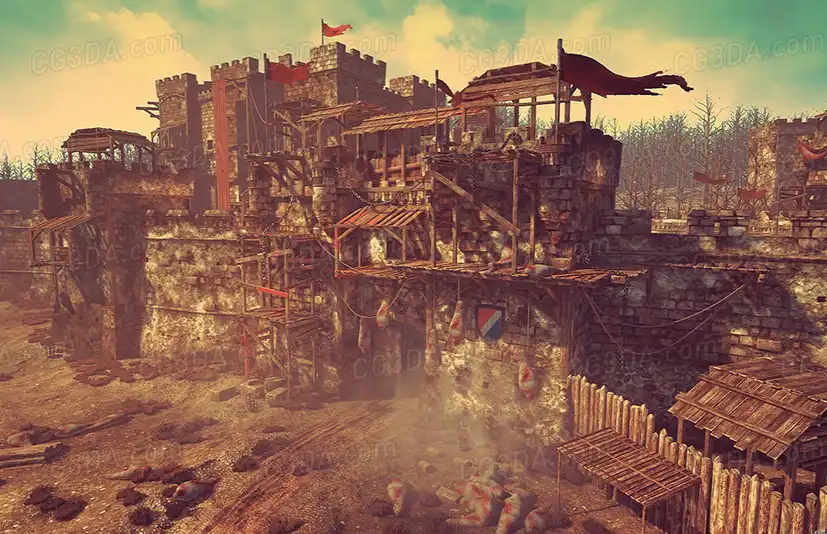 中世纪城镇战争防御堡垒-Fortress Builder Pack