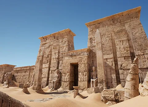 古埃及遗迹废墟-Egypt Ruins Environment