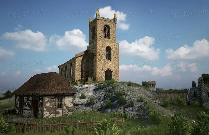 中世纪城堡城镇建筑 - Brushify - Medieval Buildings Pack