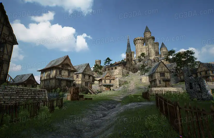 中世纪城堡城镇建筑 - Brushify - Medieval Buildings Pack
