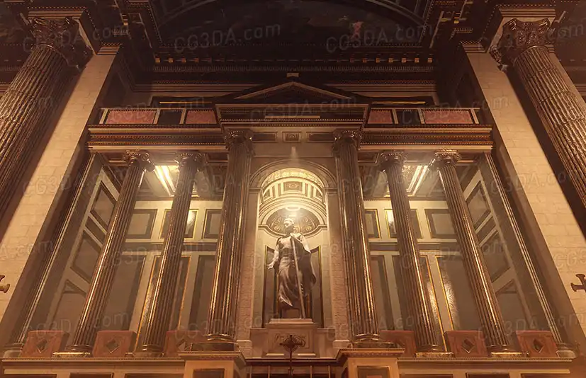 欧式大教堂-Church/ Cathedral Interior Environment