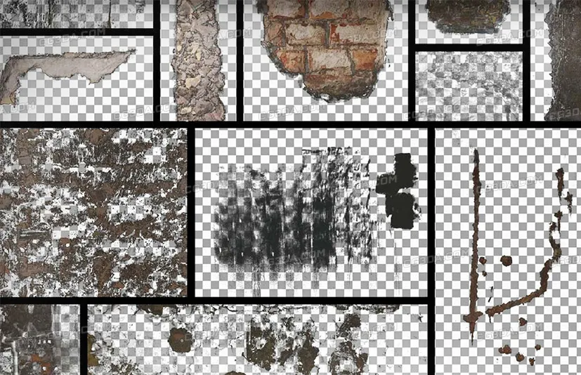 破损墙壁-Damaged Walls