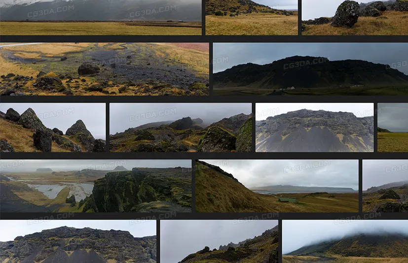冰岛山脉 - 蒙雾之地-Iceland Mountains - Misty