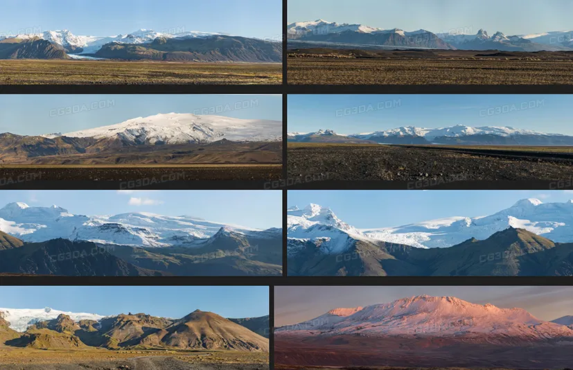 冰岛山脉 - 雪覆之地-Iceland Mountains - Snowy