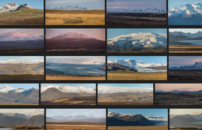 冰岛山脉 - 雪覆之地-Iceland Mountains - Snowy