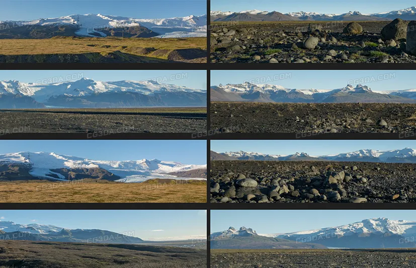 冰岛山脉 - 雪覆之地-Iceland Mountains - Snowy